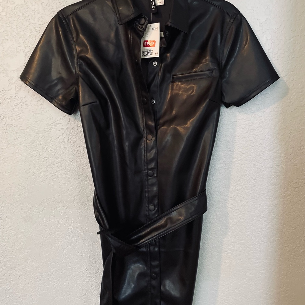 H&M leather dress